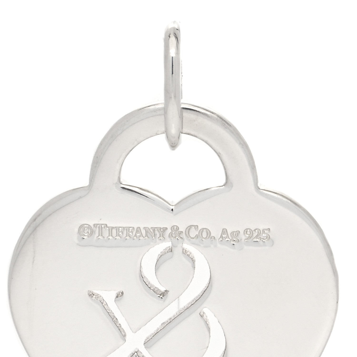 Tiffany Sterling Silver Return to Tiffany Ampersand Heart Charm 4 of 5