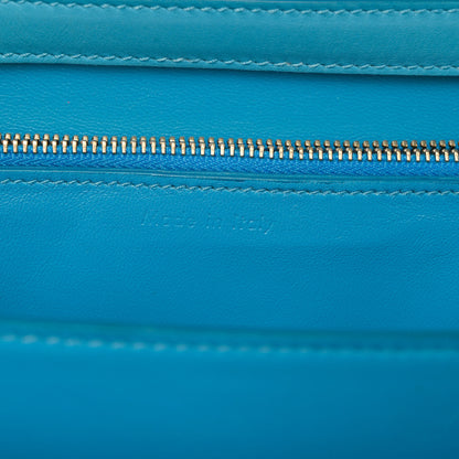 Celine Box Calfskin Medium Classic Box Flap Bag Blue 7 of 12