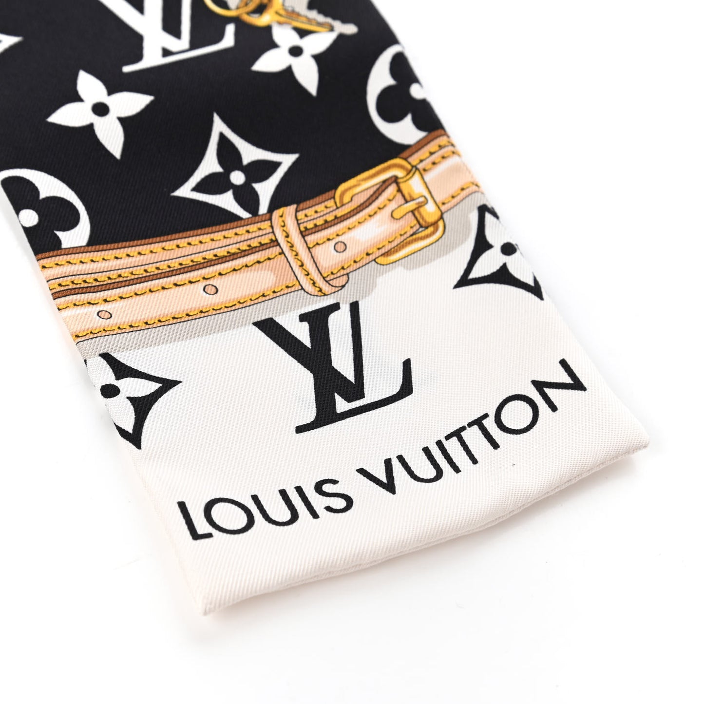 Silk Monogram Confidential Bandeau Black