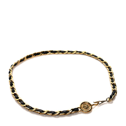 Chanel Lambskin Chain CC Medallion Belt Black Gold 2 of 3