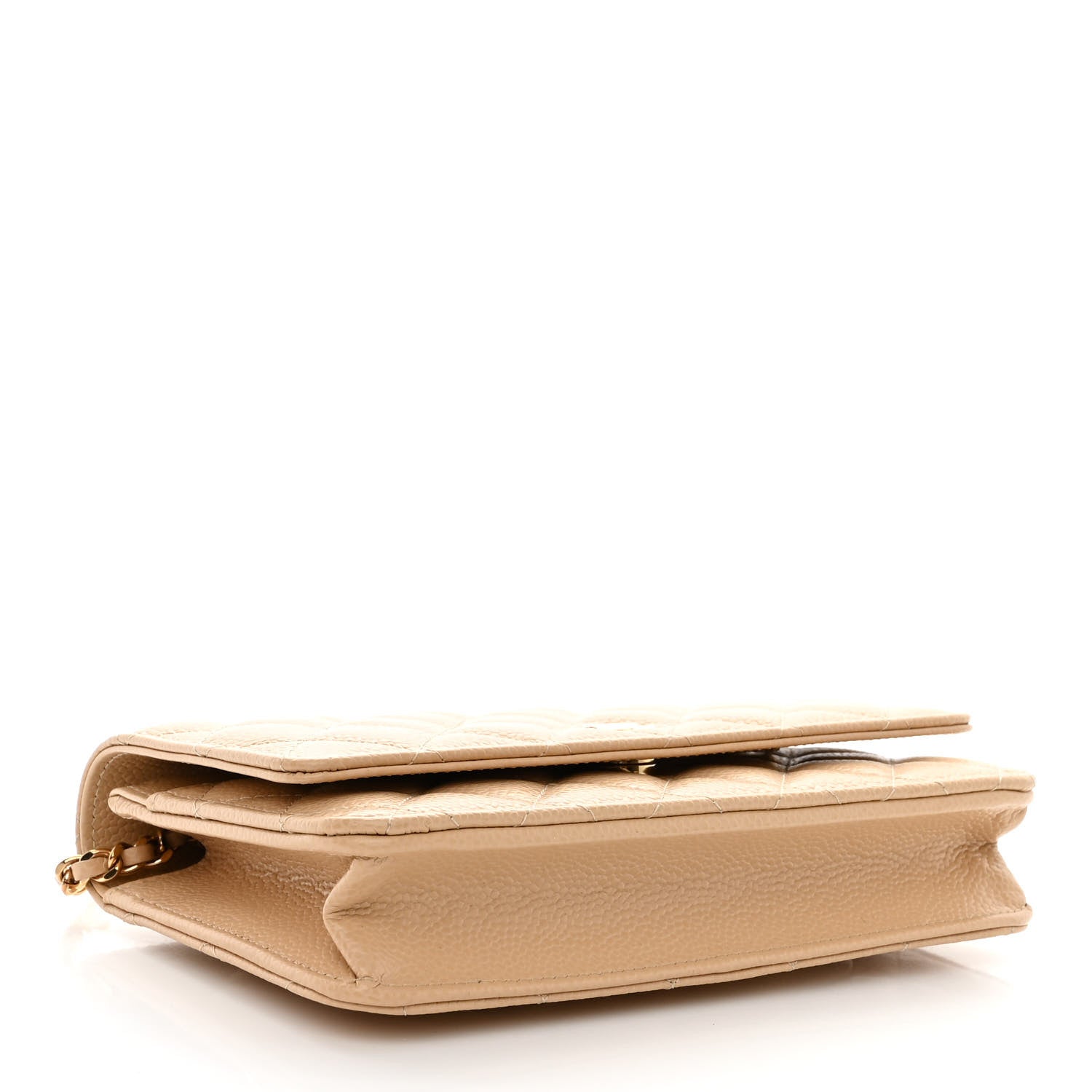 Chanel Caviar Quilted Wallet On Chain WOC Beige 4 of 13