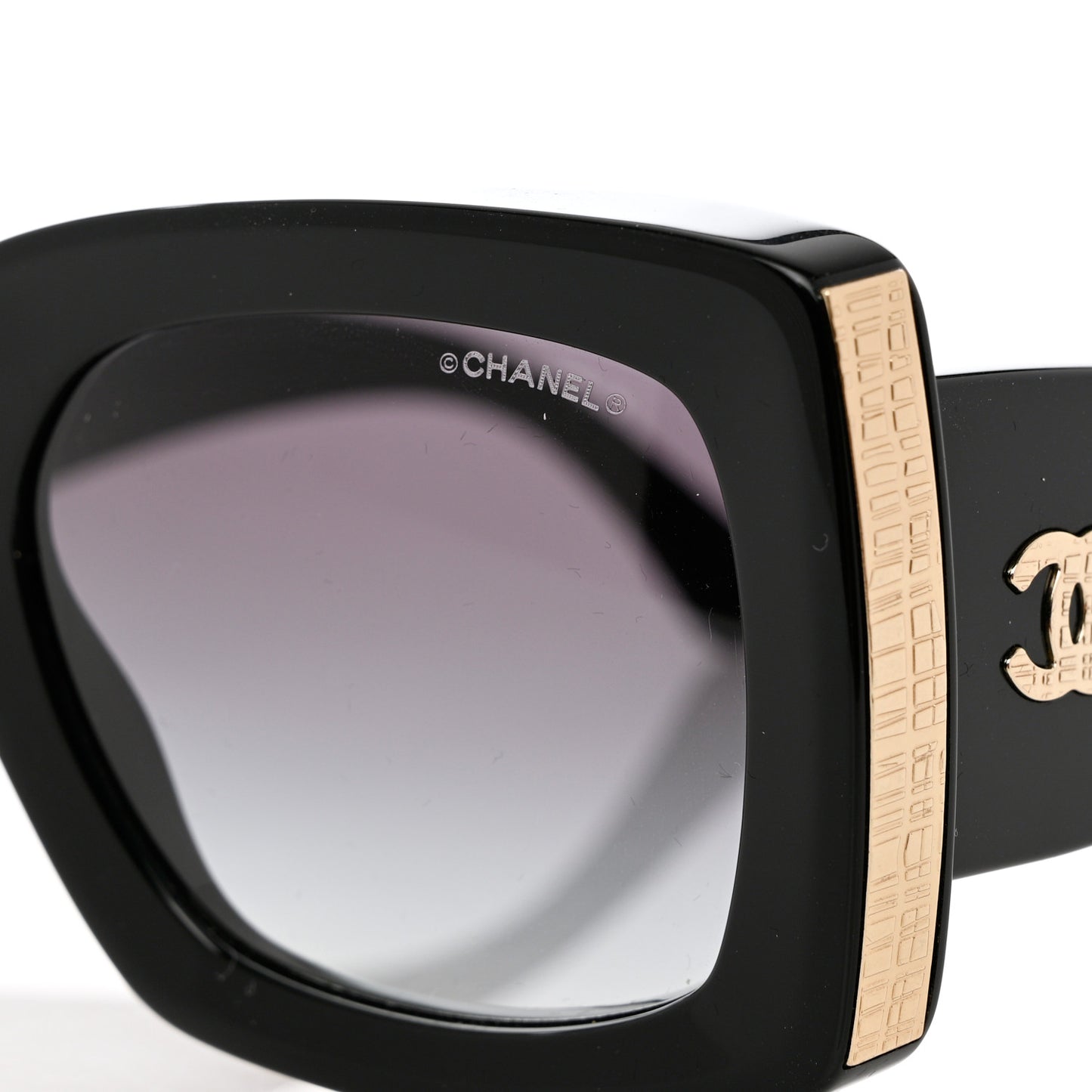 Acetate Rectangle Sunglasses 5435 Black