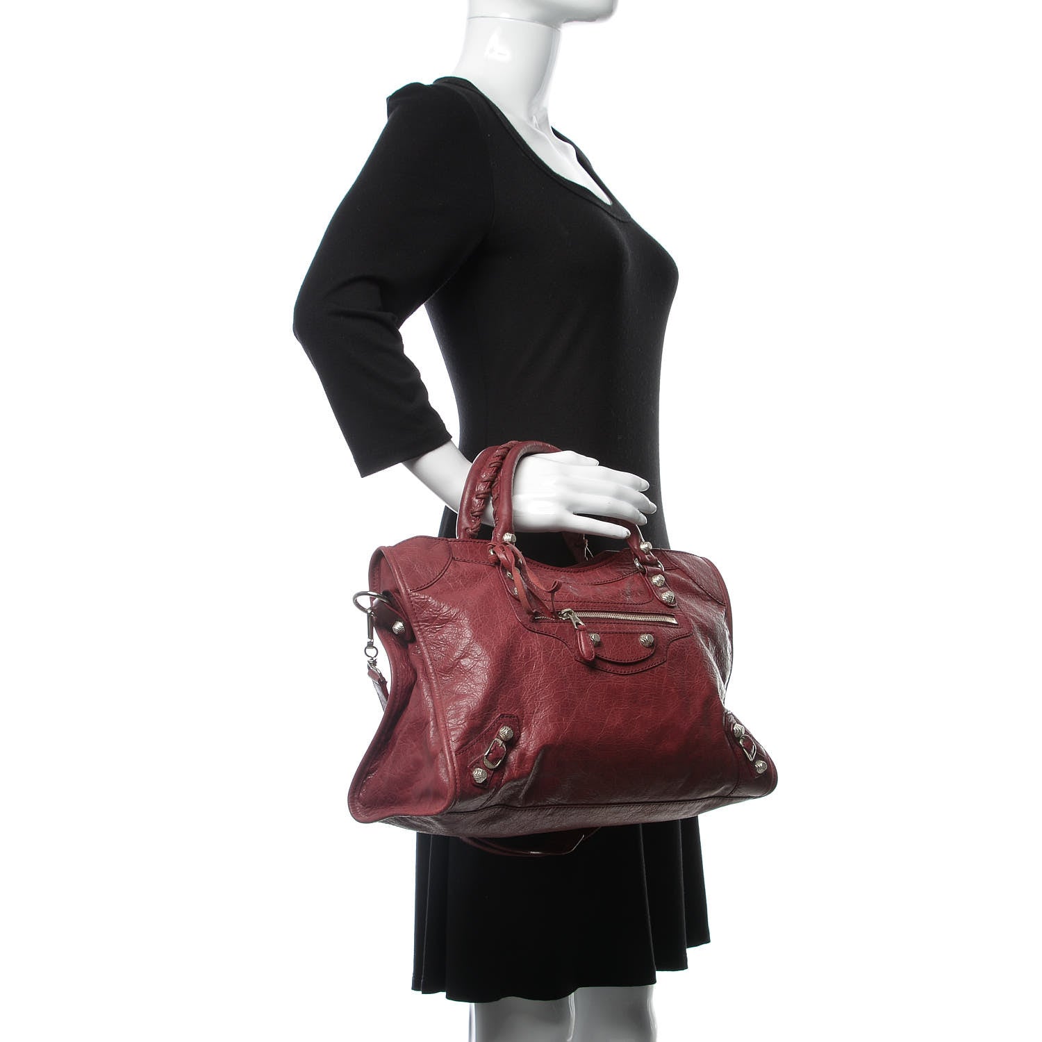 Balenciaga Agneau Giant 12 Silver Hardware City Cassis 2 of 14