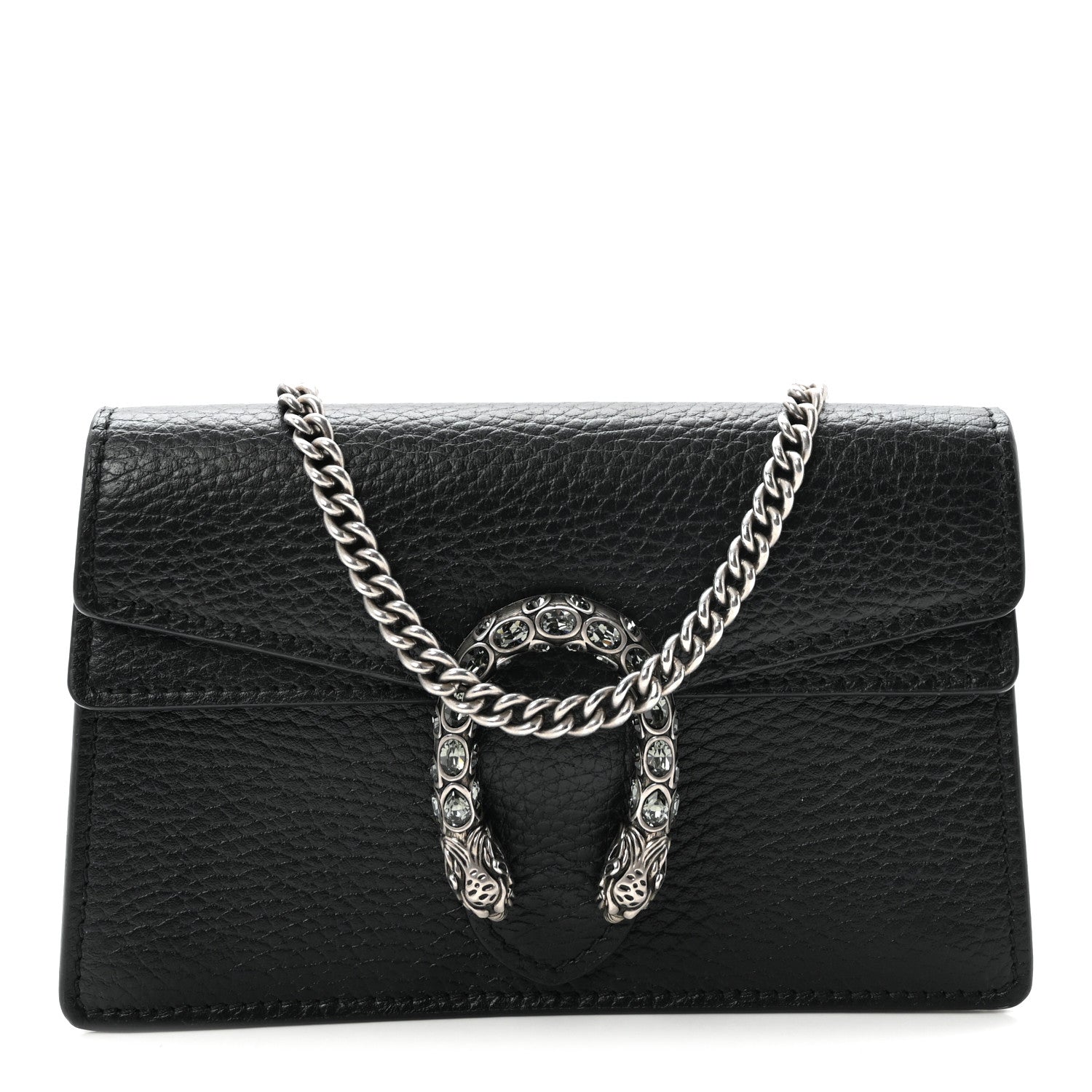 Gucci Calfskin Super Mini Dionysus Shoulder Bag Black 1 of 9