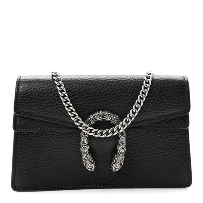 Gucci Calfskin Super Mini Dionysus Shoulder Bag Black 1 of 9