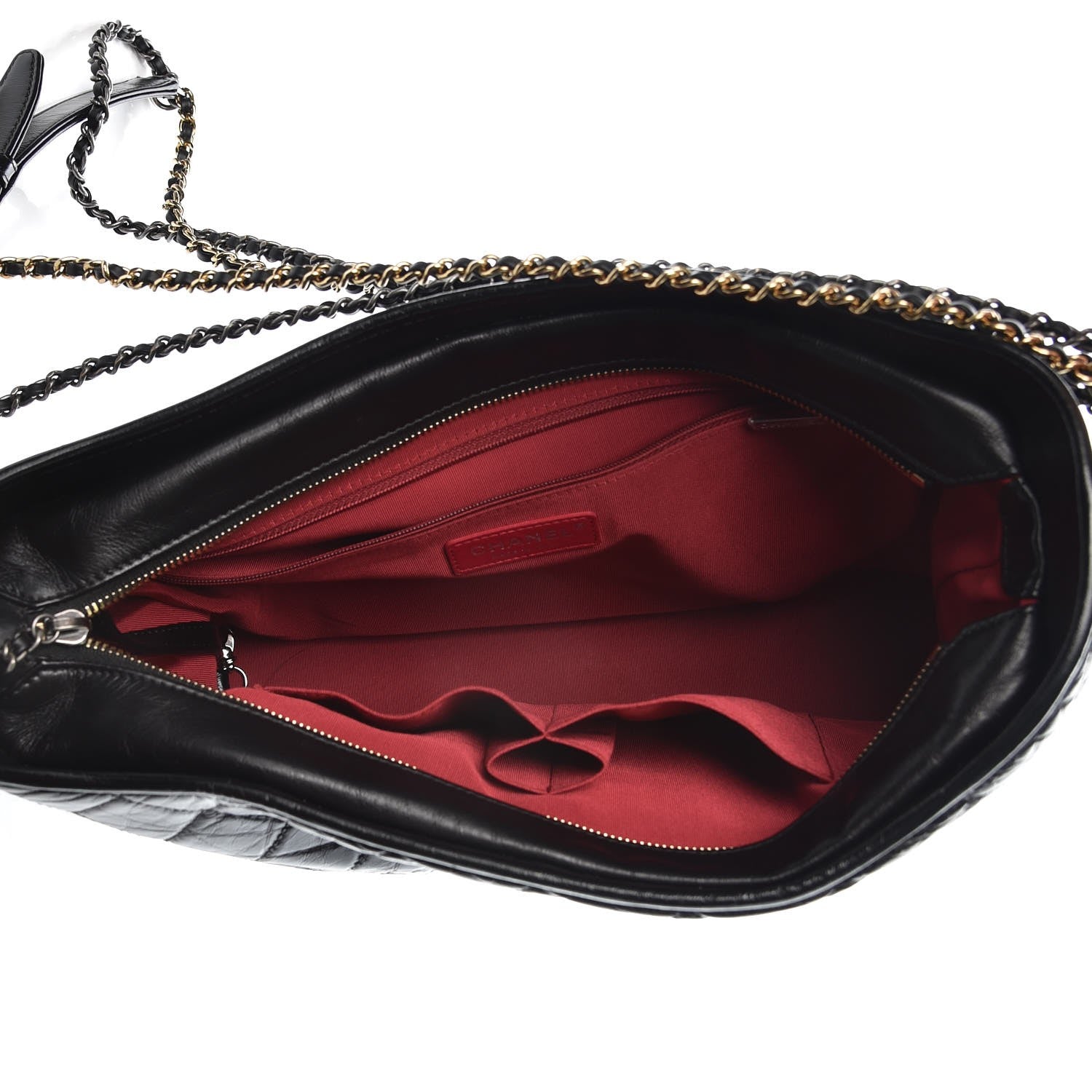 Chanel Aged Calfskin Quilted Large Gabrielle Hobo Black 6 of 9