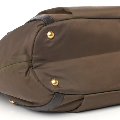 Prada Tessuto Nylon Soft Calf Small Tote Bruciato 9 of 10