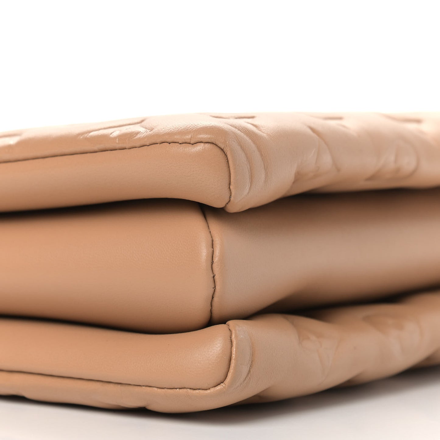 Lambskin Embossed Monogram Coussin PM Camel