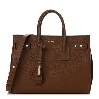 Saint Laurent Grained Calfskin Small Supple Sac De Jour Moka 1 of 16