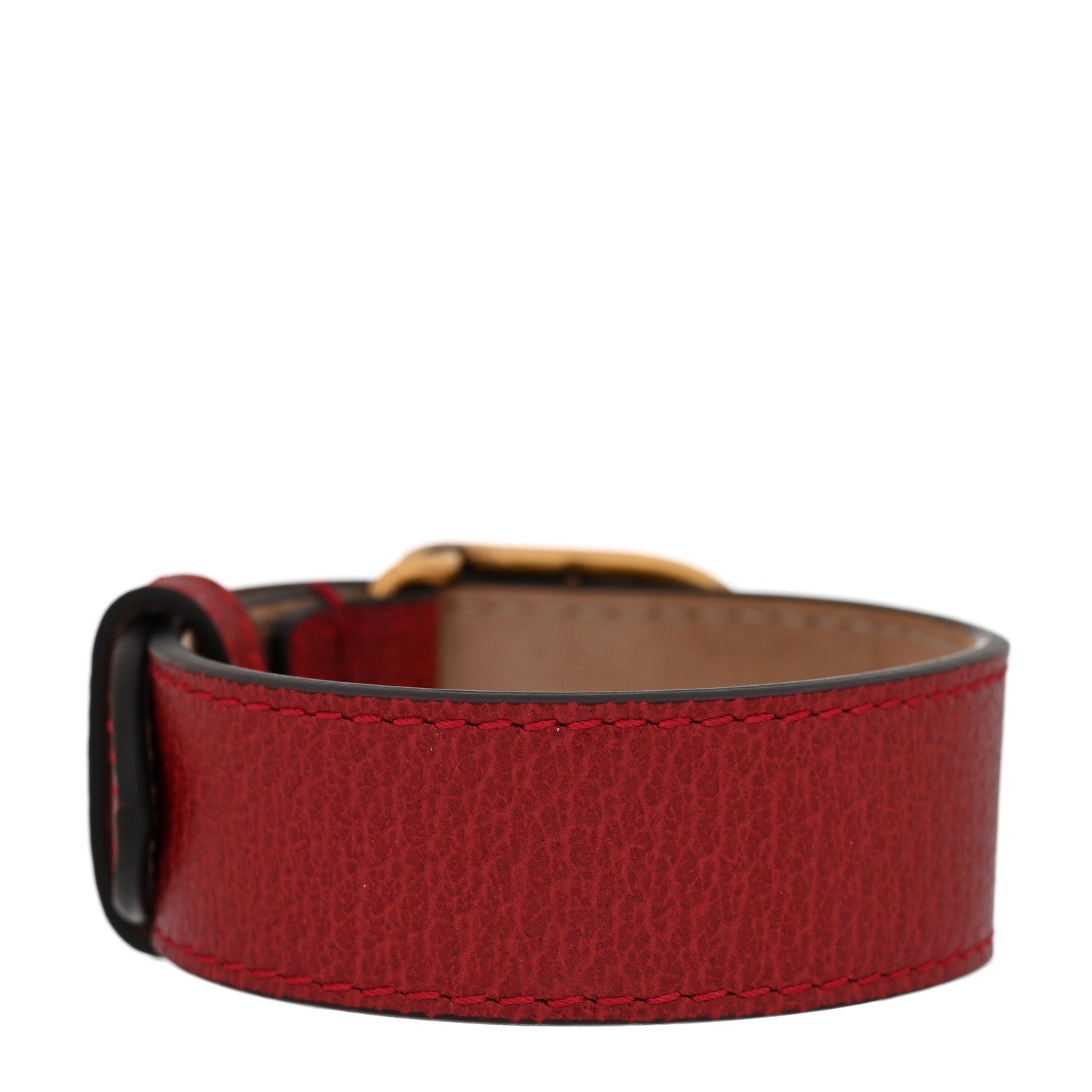 Gucci Calfskin Marmont Double G Bracelet Red 3 of 9