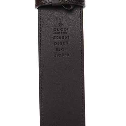 Gucci Textured Dollar Calfskin Double G 40mm Belt 85 34 Dark Cocoa 4 of 4