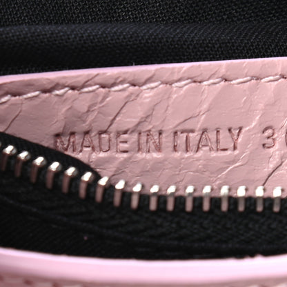 Balenciaga Agneau Classic Silver Hardware Mini City Logo Strap Pale Rose Black 7 of 10