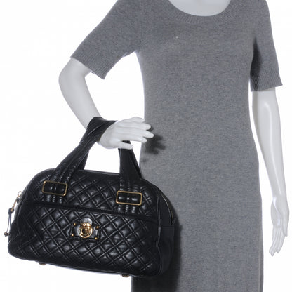 Marc Jacobs Leather Quilted Ursula Bowler Black 2 of 7