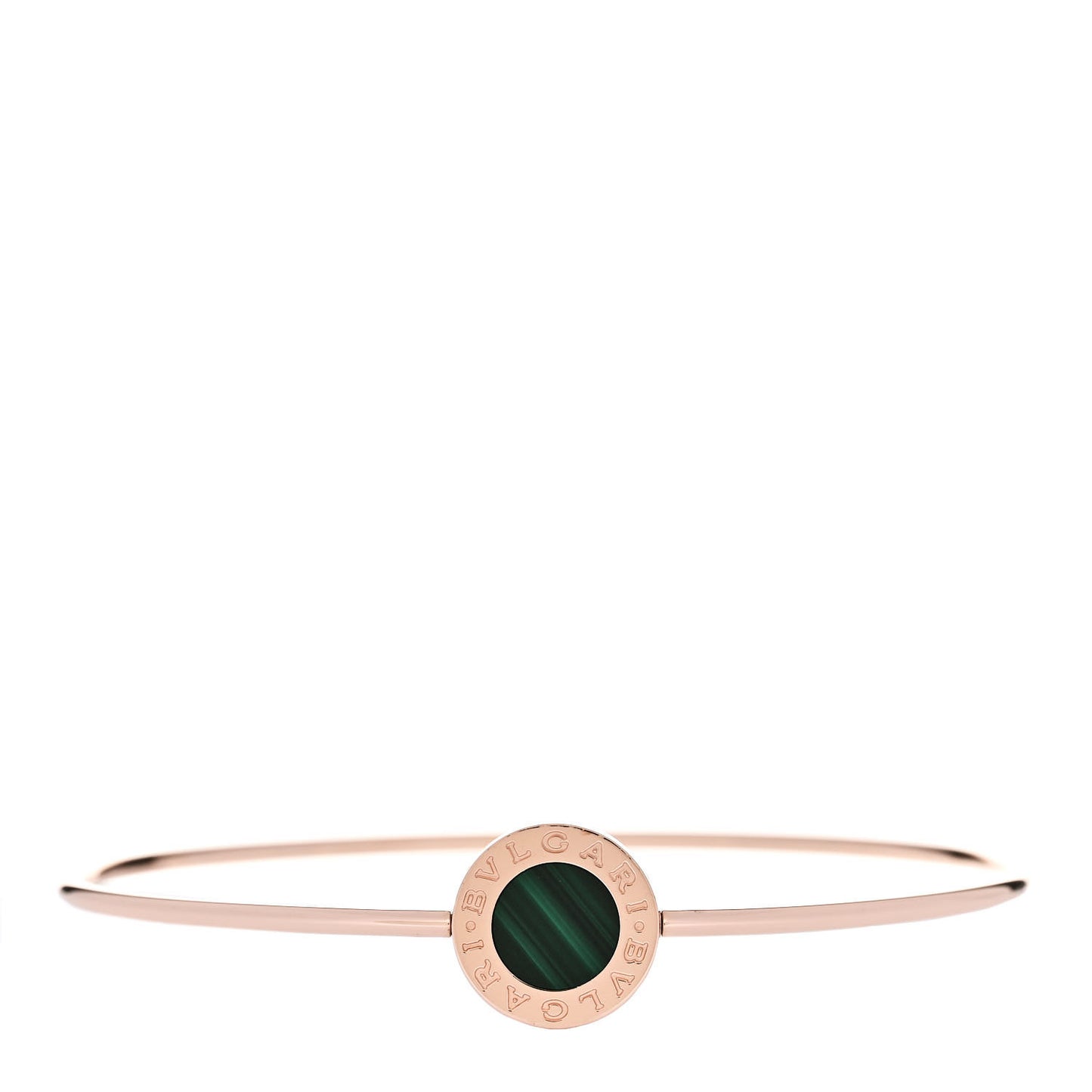18K Rose Gold Malachite BVLGARI BVLGARI Bangle Bracelet M