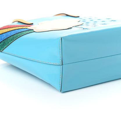 Gucci Calfskin Childrens Rainbow Tote Blue 6 of 10