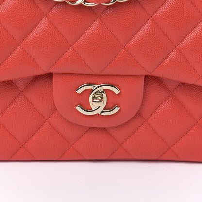 Chanel Caviar Quilted Jumbo Double Flap Red 9 of 10