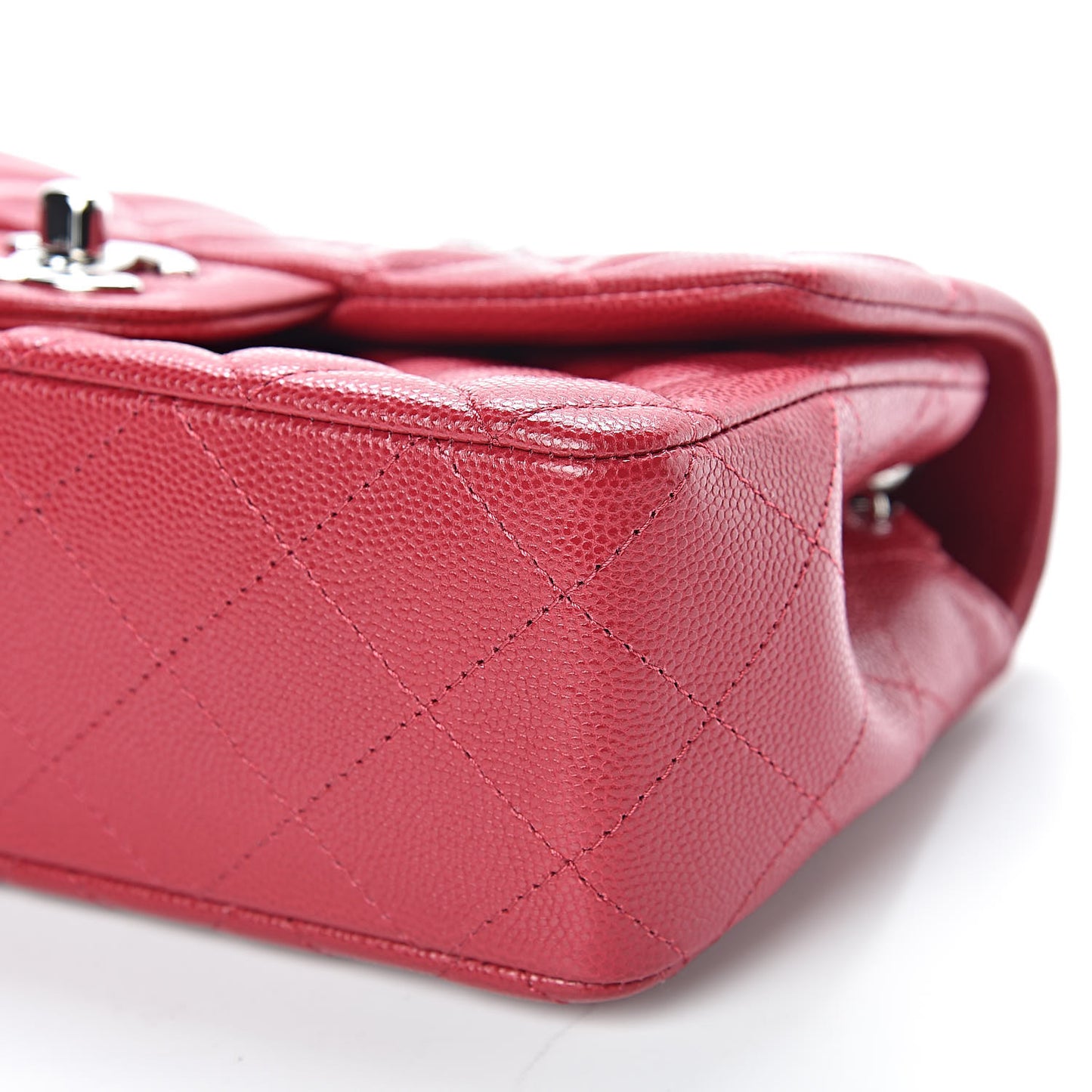 Caviar Quilted Mini Rectangular Flap Pink