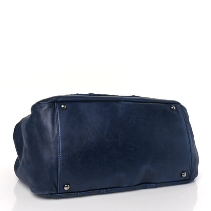 Chanel Lambskin Quilted Soft Squares Origami Accordion Flap Navy 4 of 9