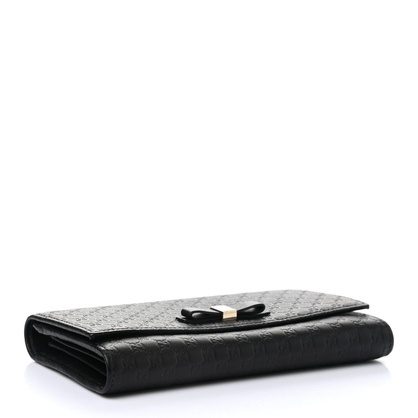 Microguccissima Bow Continental Wallet Black