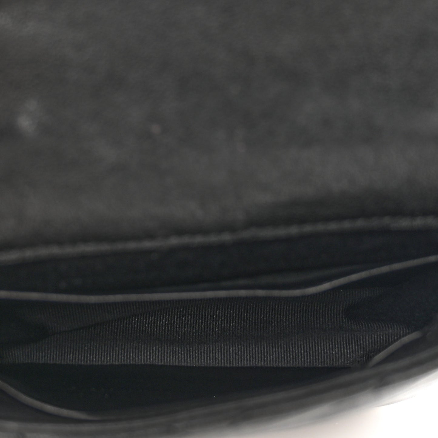 Sheepskin Matelasse Chevron Monogram Mini College Bag Black
