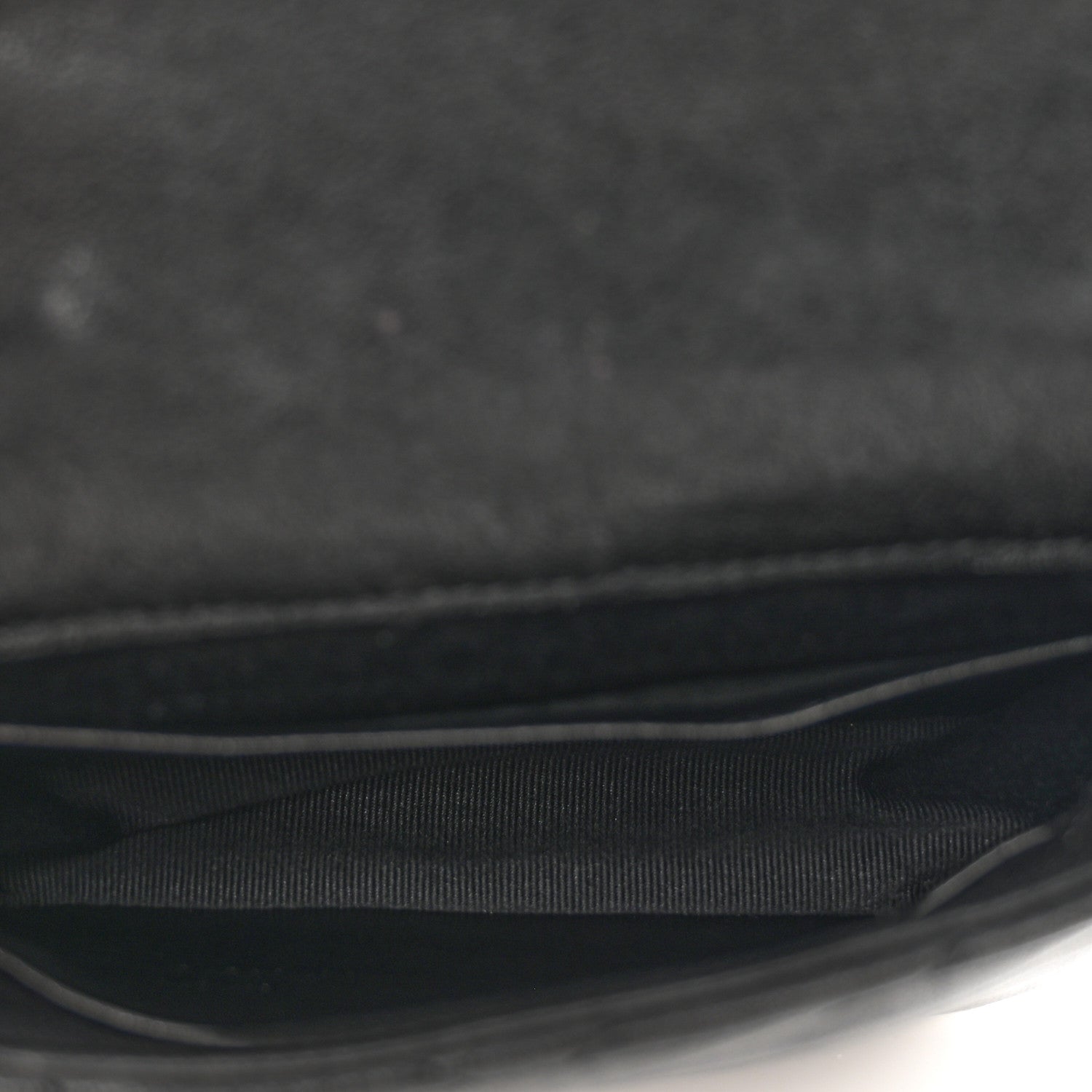 Saint Laurent Sheepskin Matelasse Chevron Monogram Mini College Bag Black 5 of 7