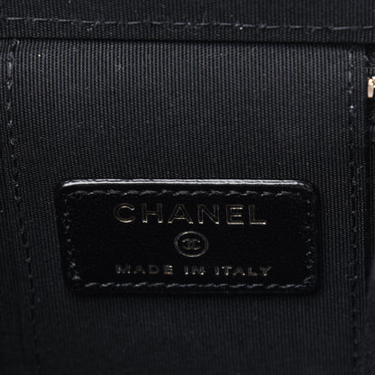 Chanel Lambskin Quilted Top Handle Mini Vanity Case With Chain Black 7 of 13
