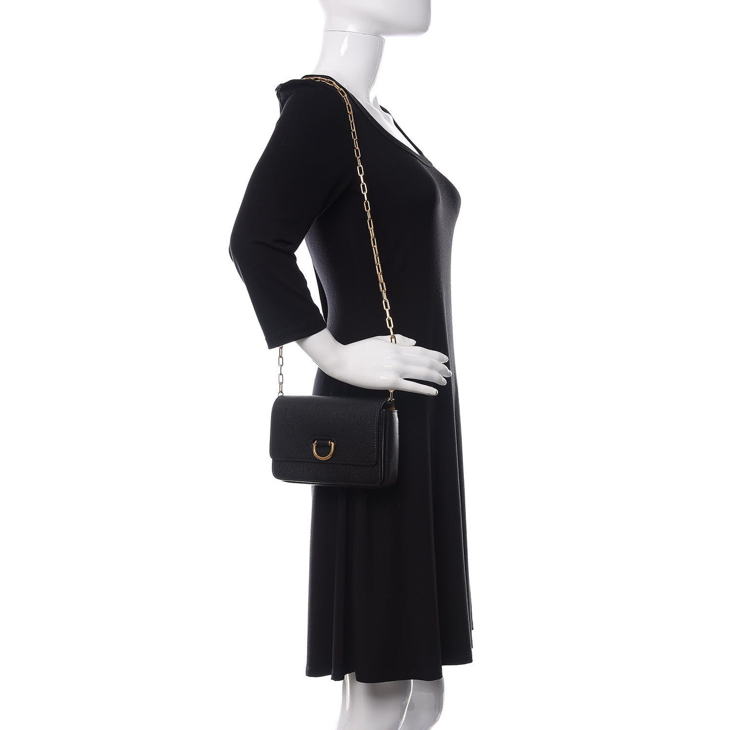 Hayes Goatskin D-Ring Mini Bag Black
