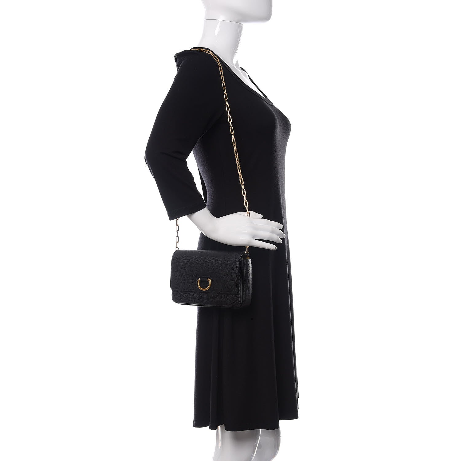 Burberry Hayes Goatskin D-Ring Mini Bag Black 2 of 10