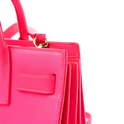 Saint Laurent Calfskin Nano Sac De Jour Fluo Pink 13 of 20