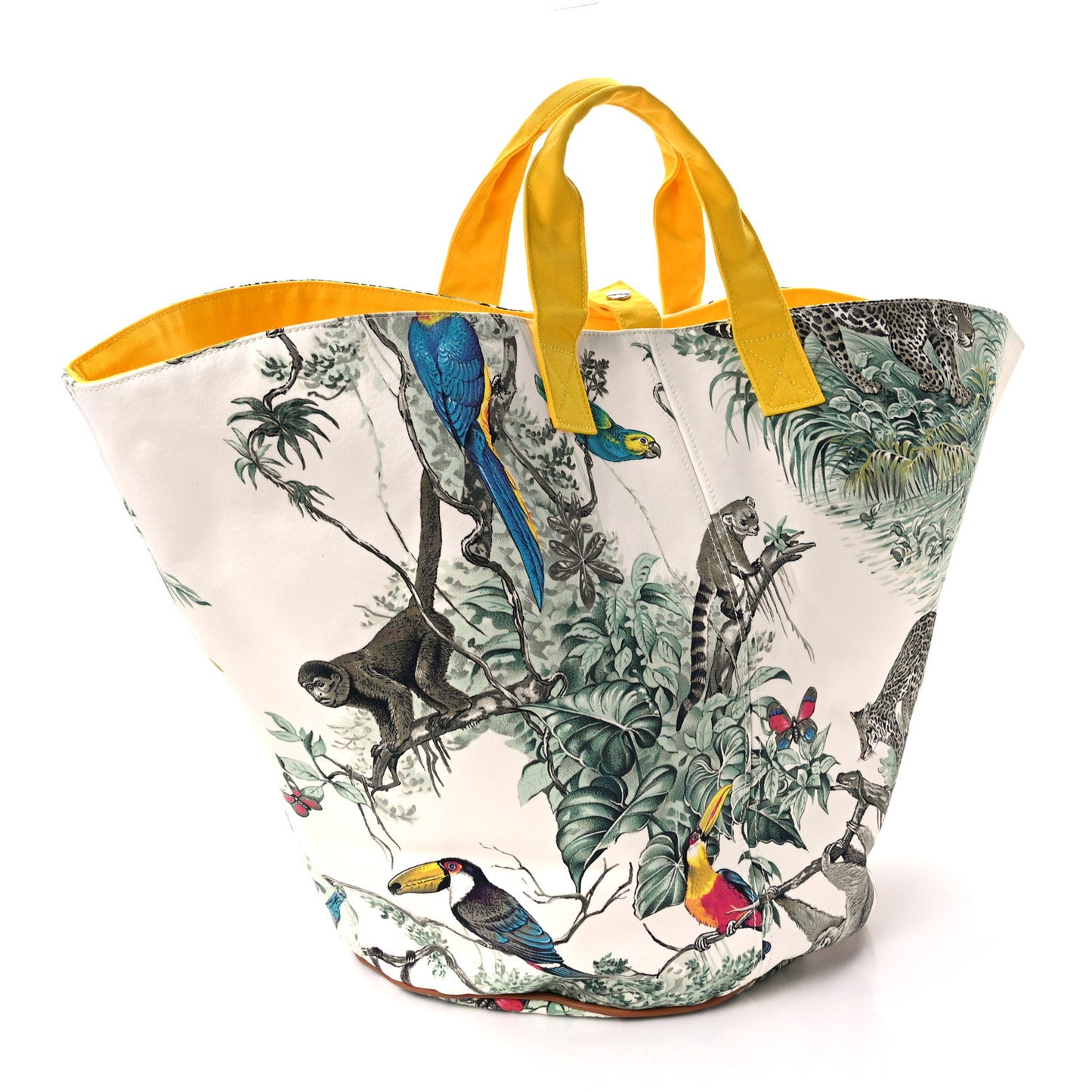 Raw Cotton Canvas Equateur Large Beach Tote