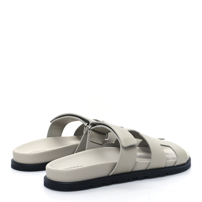 Hermes Calfskin Womens Chypre Sandals 40 Beige Esquisse 4 of 8