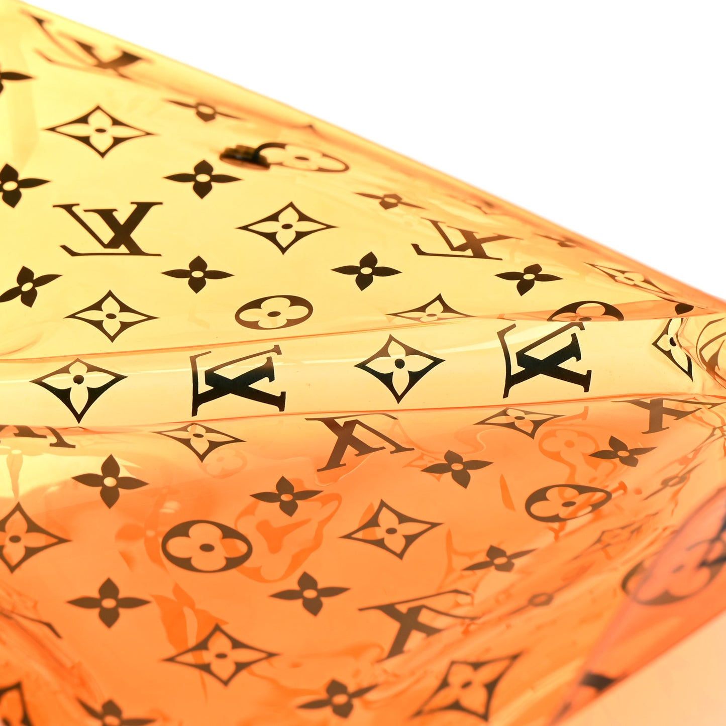 PVC Monogram Printed Envelope Pouch Orange