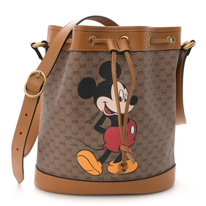 Gucci X DISNEY Mini Vintage GG Supreme Monogram Bucket Bag Beige Vintage Sun Oil 1 of 10