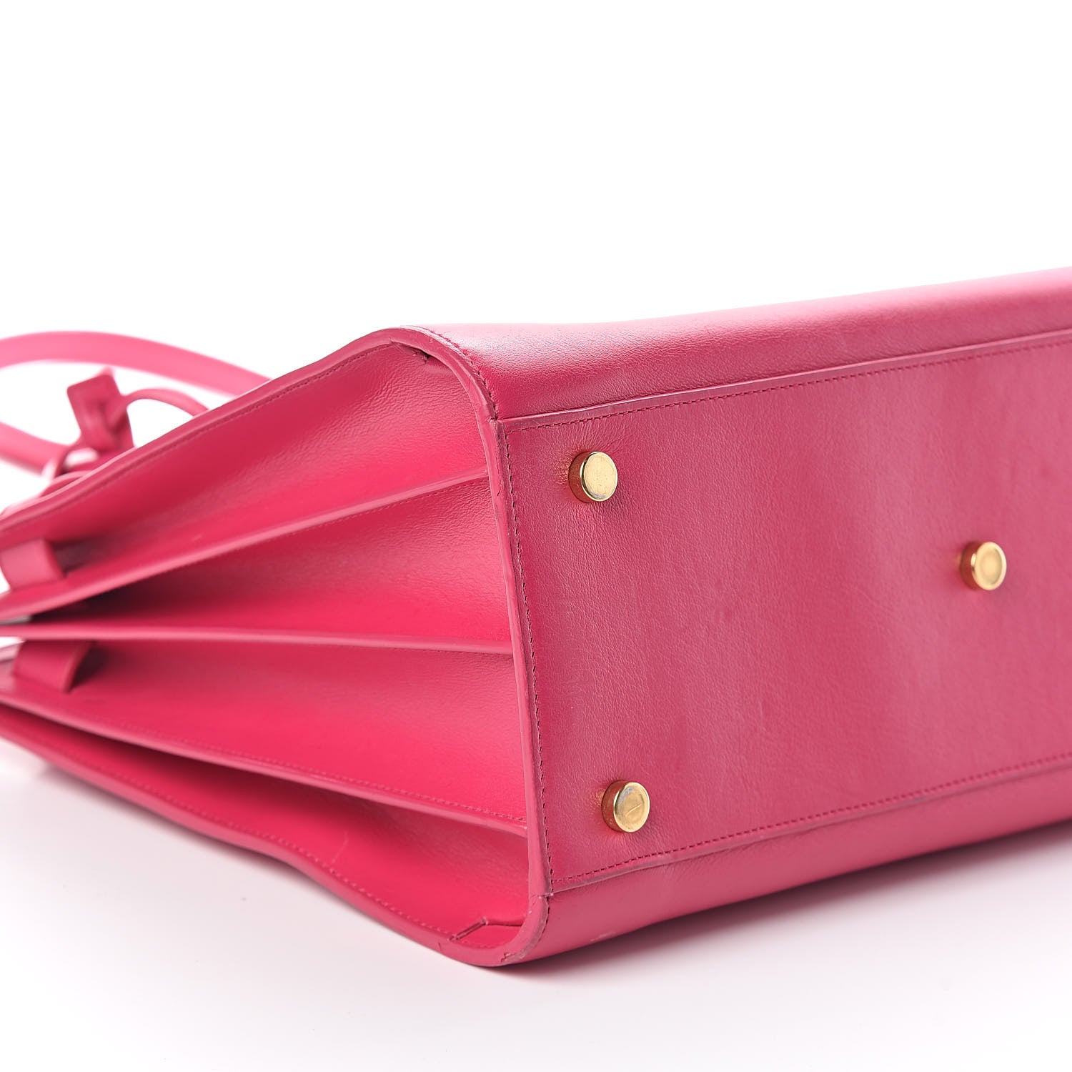 Saint Laurent Calfskin Small Sac De Jour Lipstick Fuchsia 8 of 9