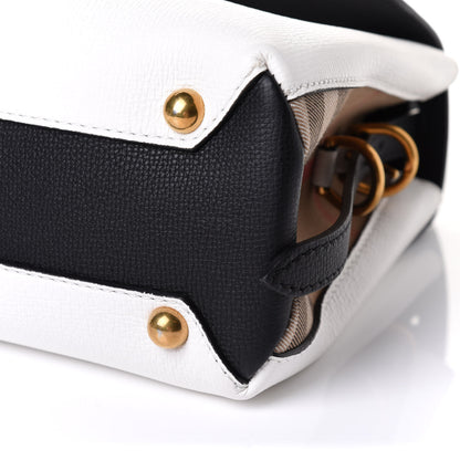Burberry Derby Calfskin House Check Small Camberley Chalk White Black 7 of 12