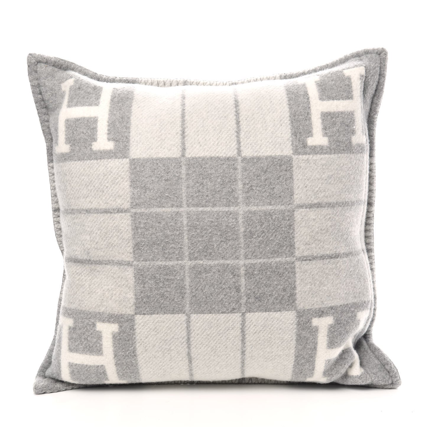 Wool Cashmere Avalon III Pillow PM Ecru Gris Clair
