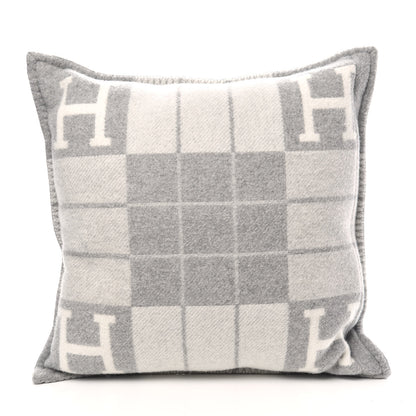 Hermes Wool Cashmere Avalon III Pillow PM Ecru Gris Clair 2 of 3