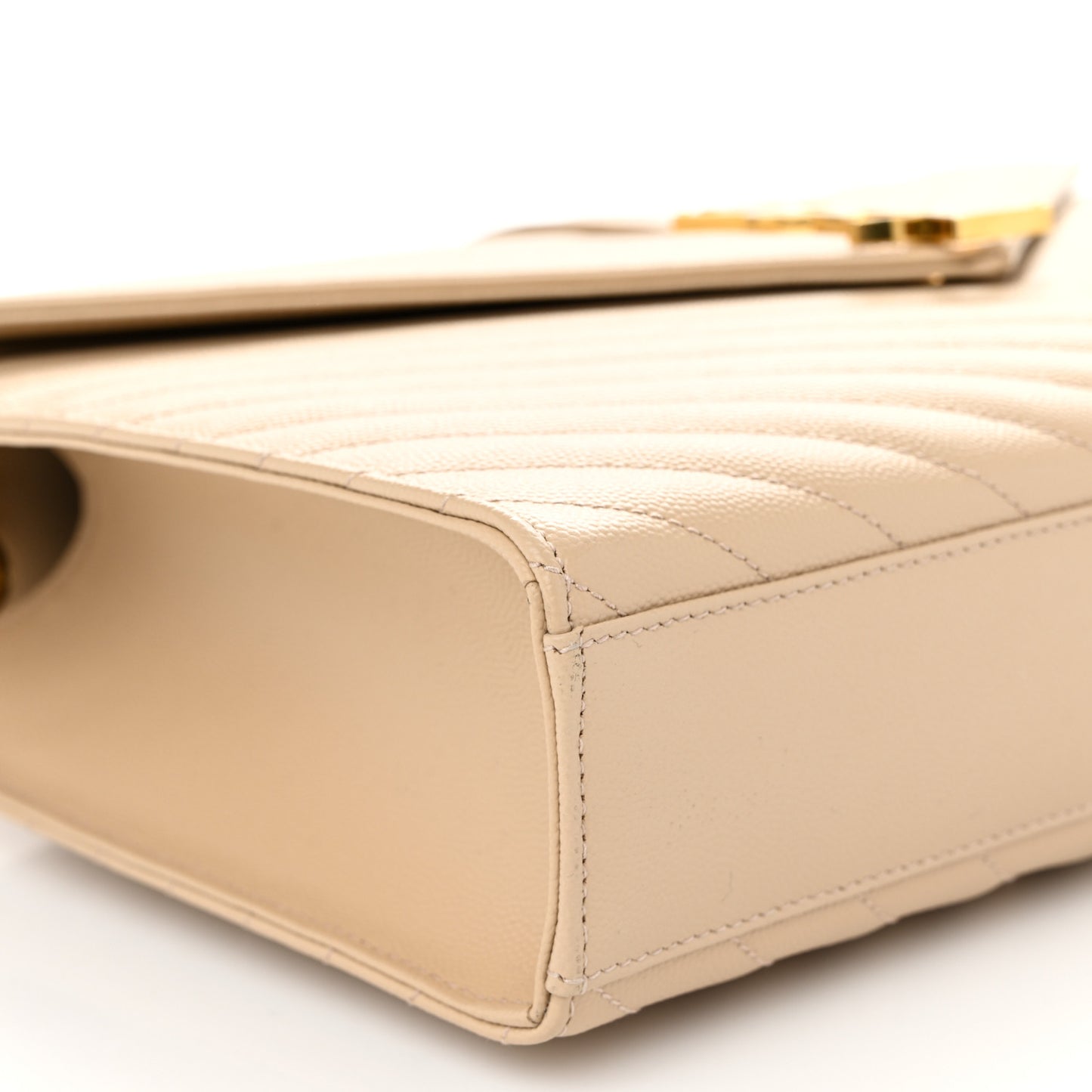 Grain De Poudre Matelasse Chevron Large Monogram Satchel Nude Powder