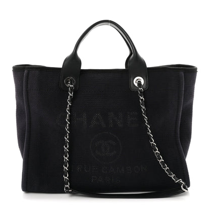 Chanel Mixed Fibers Small Deauville Tote Black 1 of 11