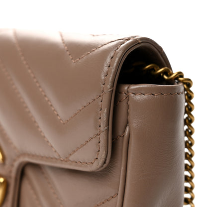 Gucci Calfskin Matelasse Super Mini GG Marmont Shoulder Bag Porcelain Rose 13 of 13