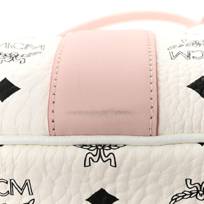 MCM Visetos Medium Liz Reversible Shopper Tote White Soft Pink 20 of 22