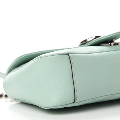 Gucci Calfskin Matelasse Small GG Marmont Shoulder Bag Water Green 6 of 12