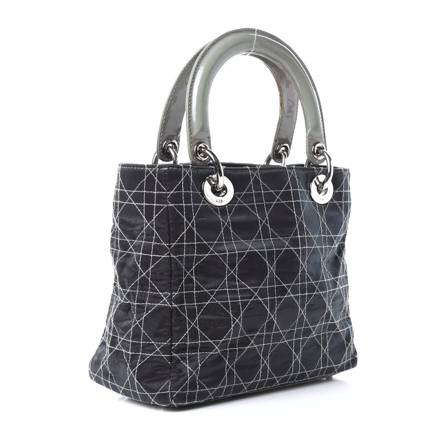 Christian Dior Satin Cannage Medium Lady Dior Black 3 of 9