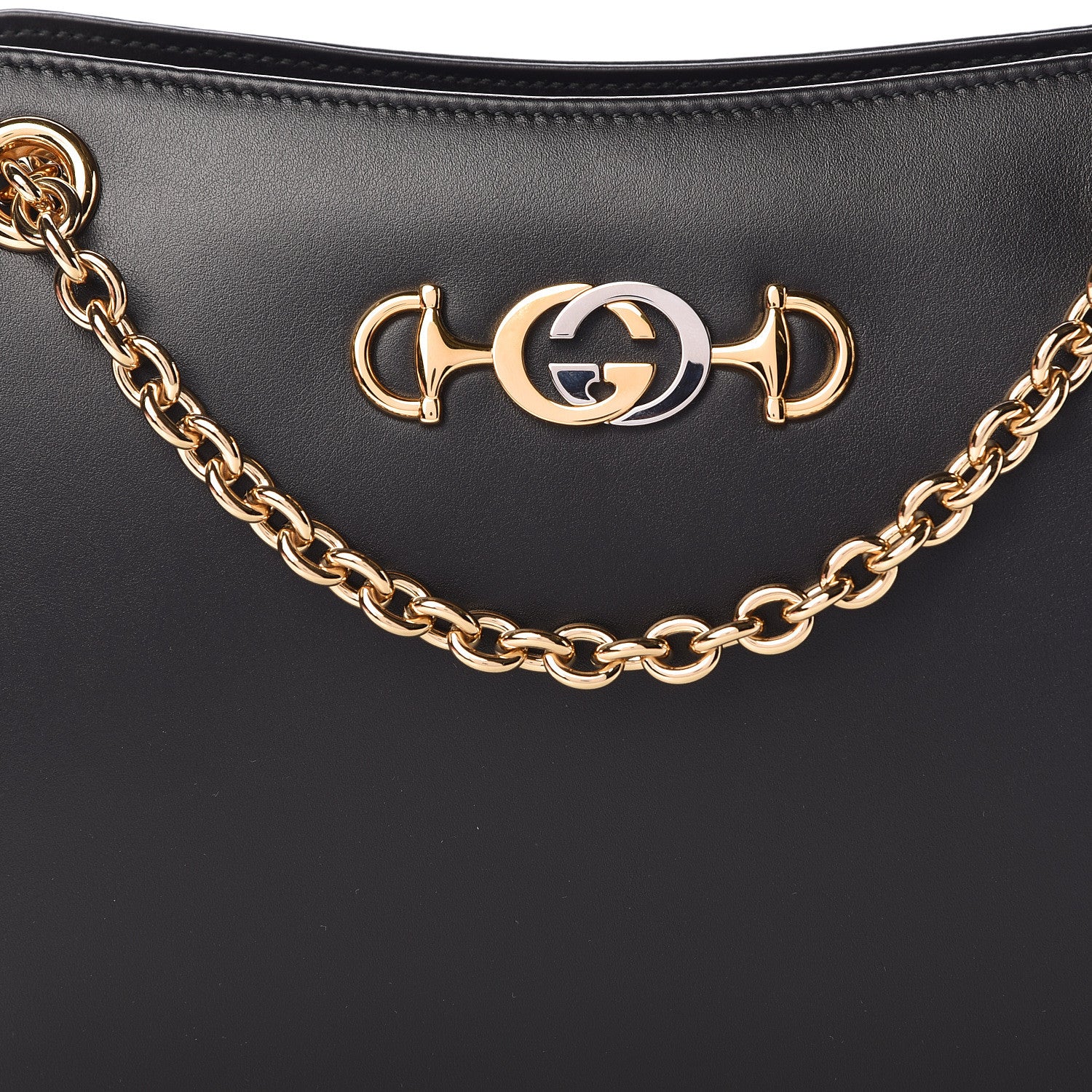 Gucci Calfskin Zumi Frame Crossbody Bag Black 8 of 11