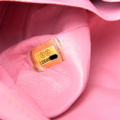 Chanel Lambskin Quilted Medium Double Flap Light Pink 7 of 10