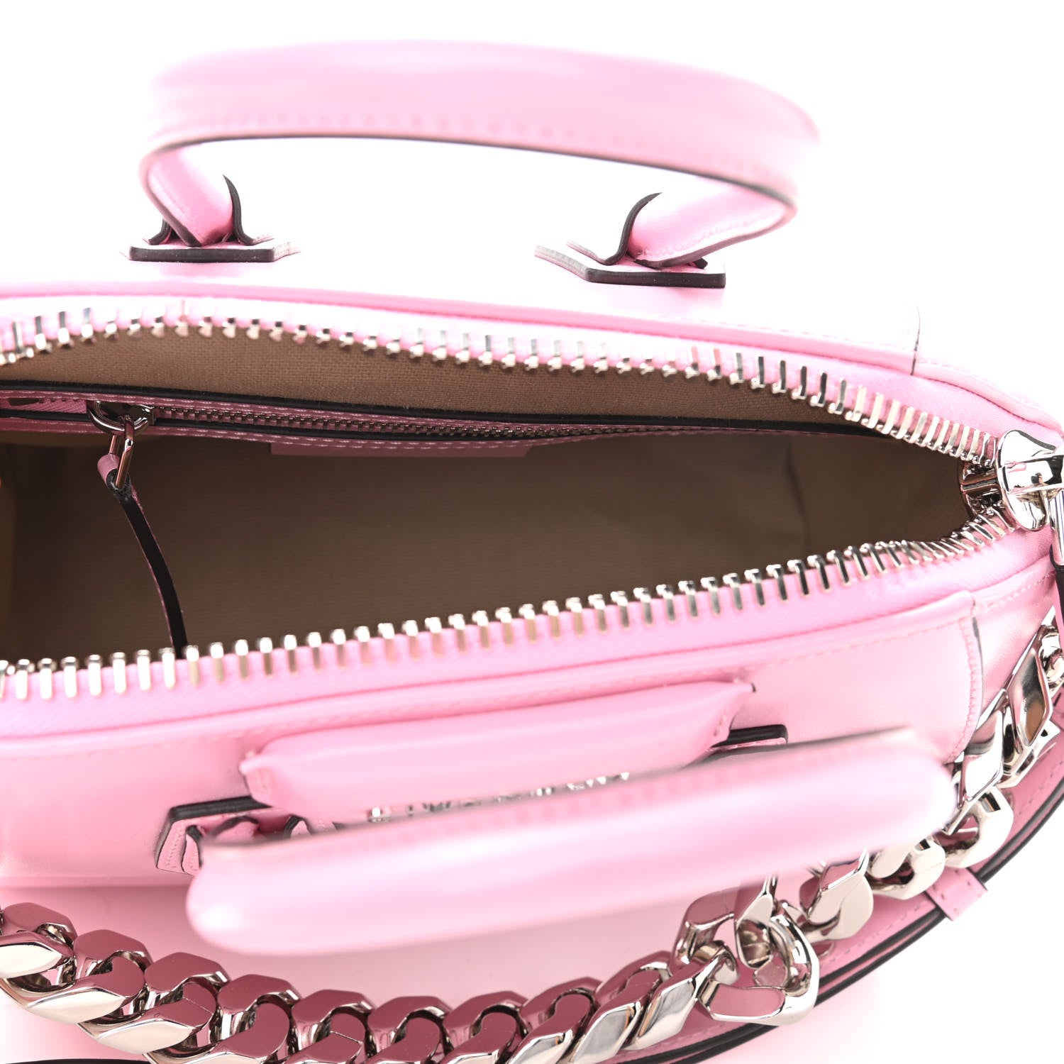 Givenchy Shiny Lord Calfskin Mini Antigona With Chain Baby Pink 5 of 10