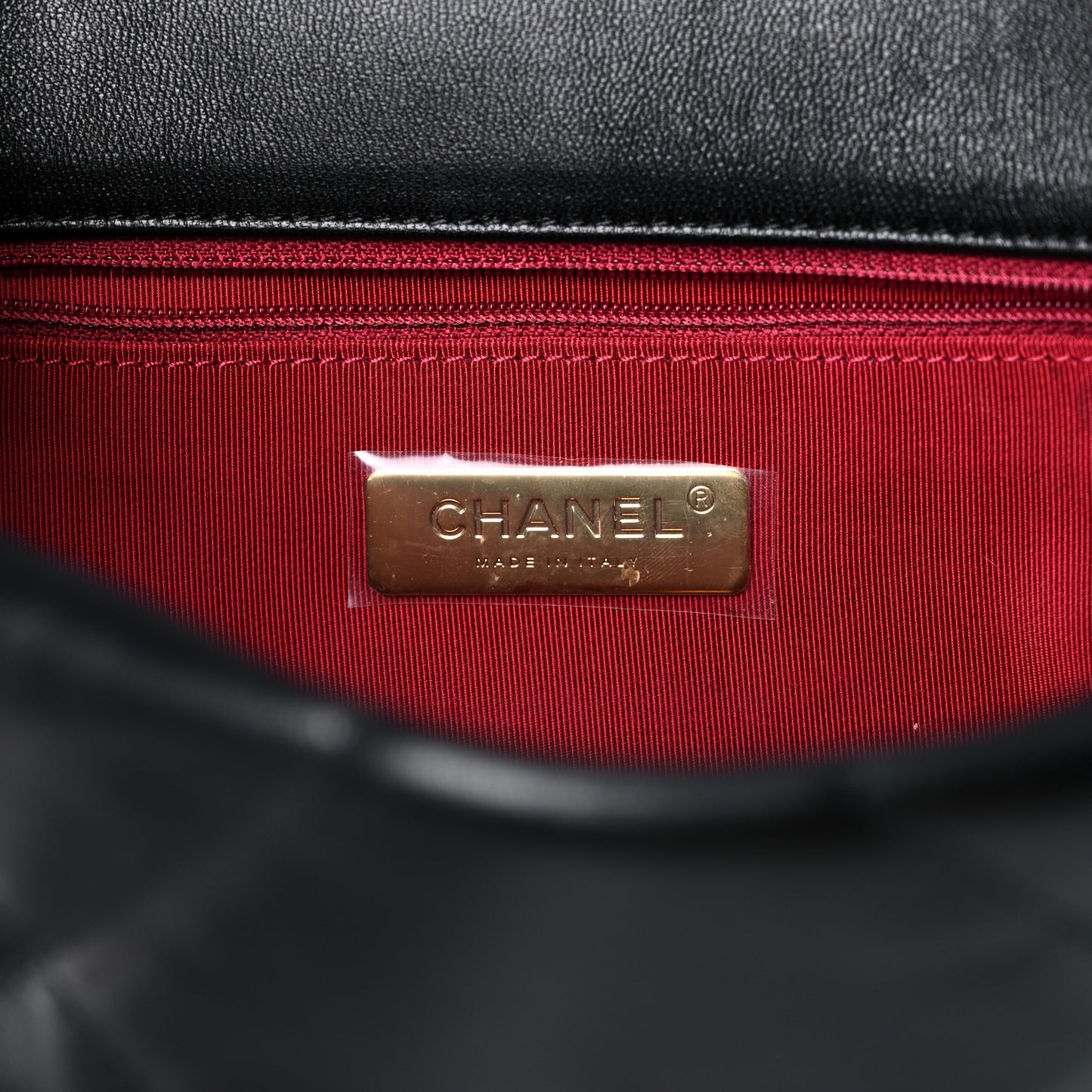 Goatskin Quilted Medium Chanel 19 Flap Black