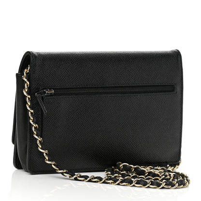 Chanel Caviar CC Wallet On Chain WOC Black 2 of 10