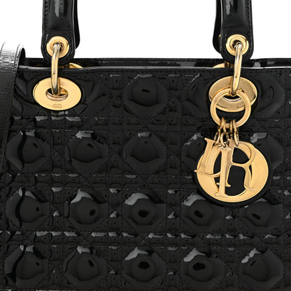 Christian Dior Patent Cannage Large Lady Dior Black 8 of 10