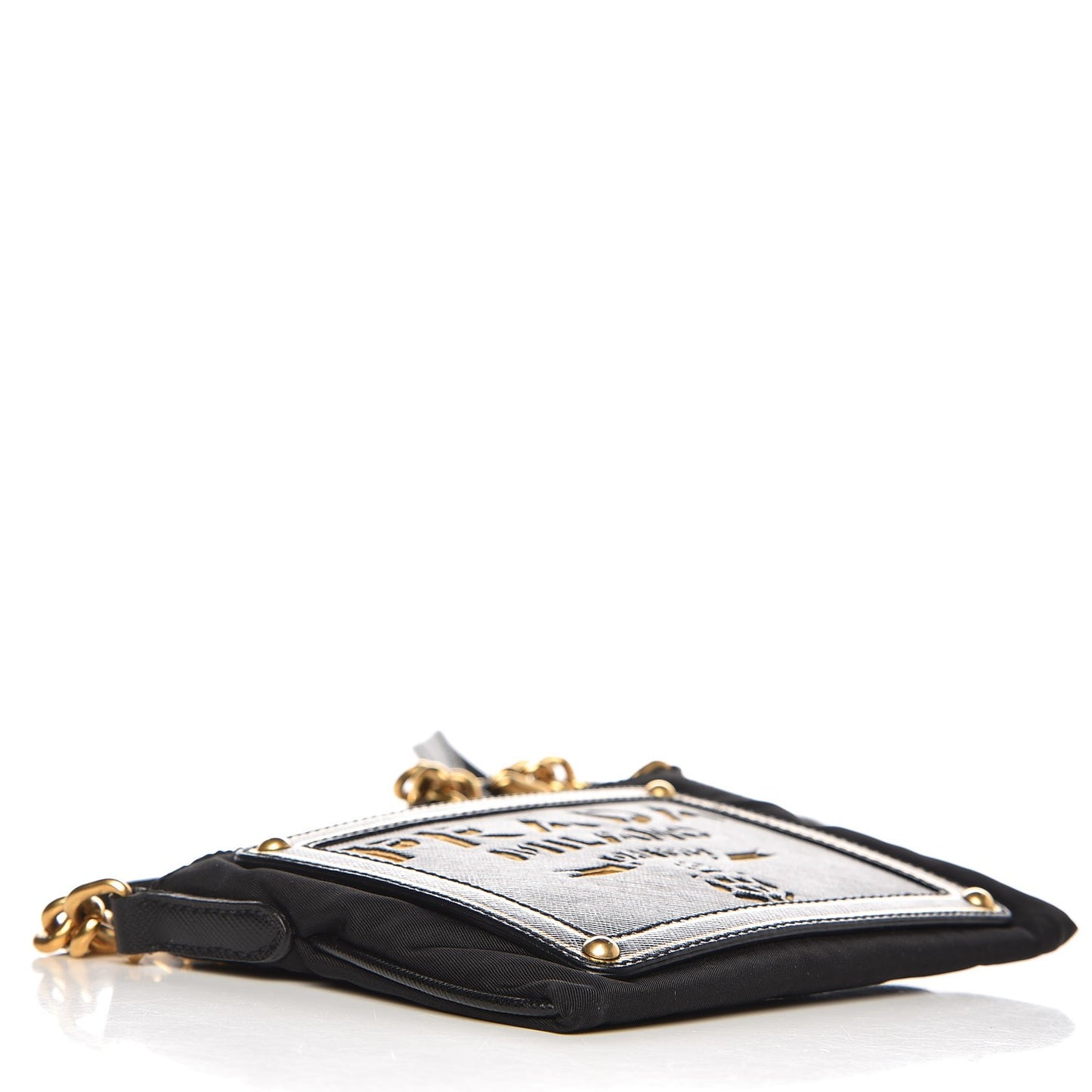 Tessuto Nylon Logo Small Crossbody Bag Black
